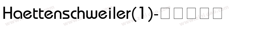 Haettenschweiler(1)字体转换