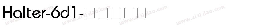 Halter-6d1字体转换