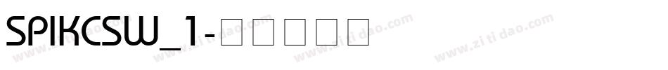 SPIKCSW_1字体转换