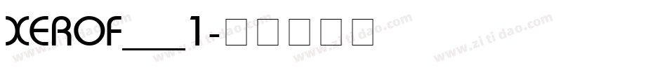 XEROF___1字体转换
