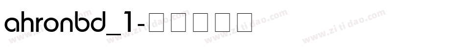 ahronbd_1字体转换