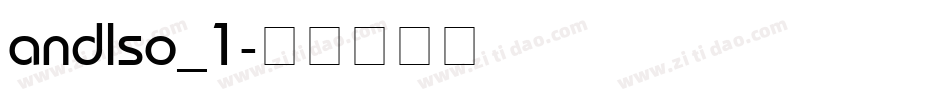 andlso_1字体转换