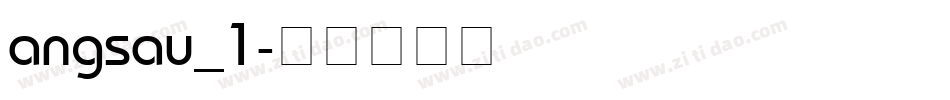 angsau_1字体转换