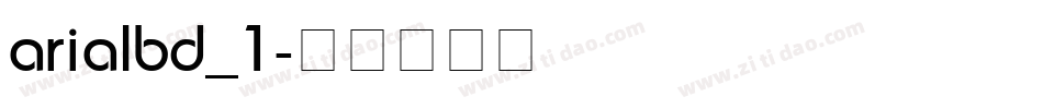 arialbd_1字体转换