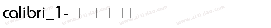 calibri_1字体转换
