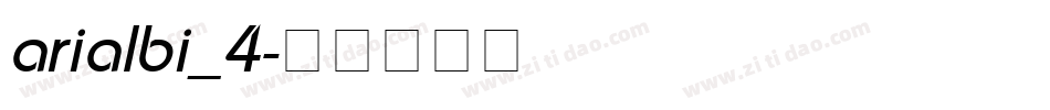 arialbi_4字体转换