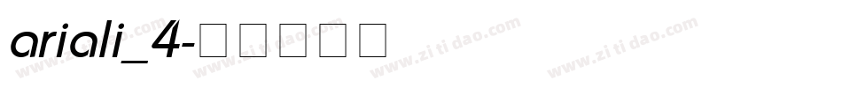 ariali_4字体转换