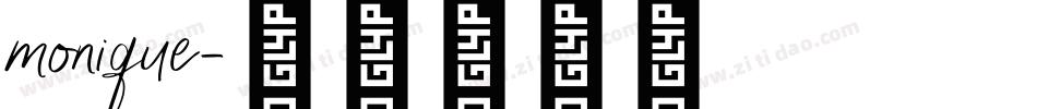 monique字体转换