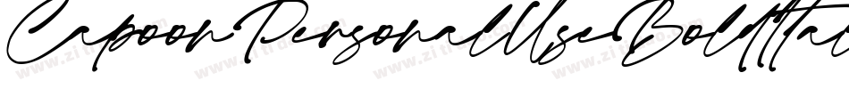 CapoonPersonalUseBoldItalic-Knw7字体转换