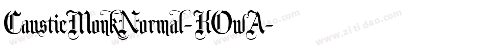 CausticMonkNormal-KOwA字体转换