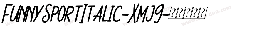 FunnySportItalic-Xmj9字体转换