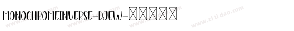 MonochromeInverse-DjeW字体转换