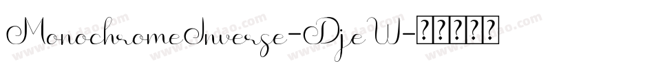MonochromeInverse-DjeW字体转换