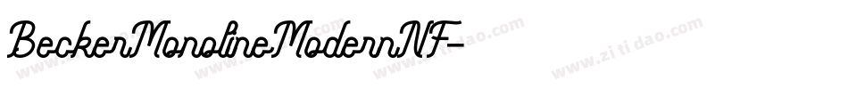 BeckerMonolineModernNF字体转换