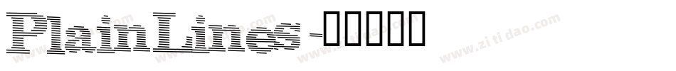 PlainLines字体转换