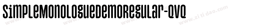 SimpleMonologueDemoRegular-qVq0字体转换