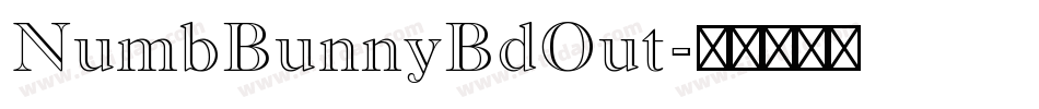 NumbBunnyBdOut字体转换