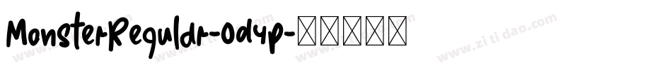 MonsterRegular-Od4p字体转换