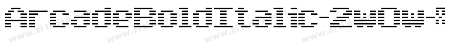 ArcadeBoldItalic-2wOw字体转换