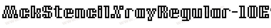 MckStencilXrayRegular-1OEv字体转换