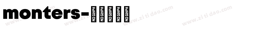 monters字体转换