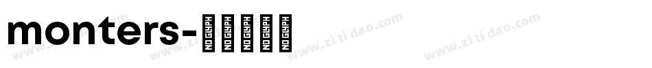monters字体转换