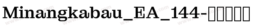 Minangkabau_EA_144字体转换