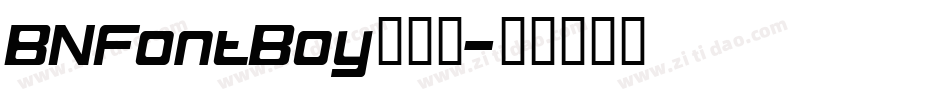 BNFontBoy转换器字体转换