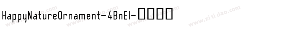 HappyNatureOrnament-4BnEl字体转换