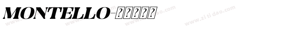 Montello字体转换
