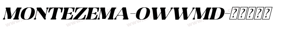 Montezema-owwmd字体转换