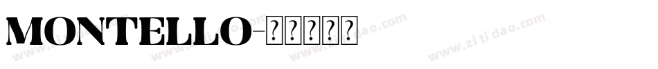 Montello字体转换