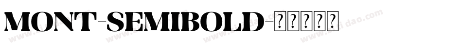 mont-semibold字体转换