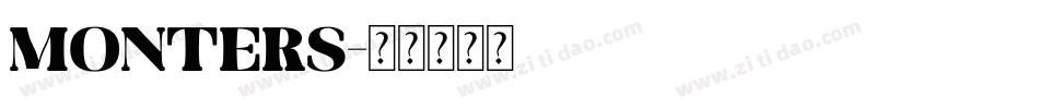 monters字体转换