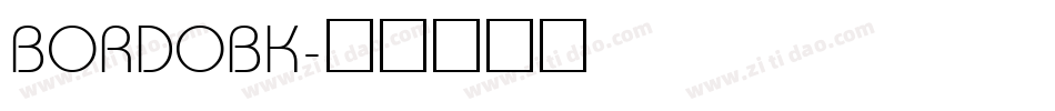 BORDOBK字体转换
