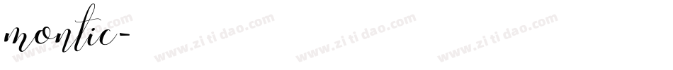 montic字体转换