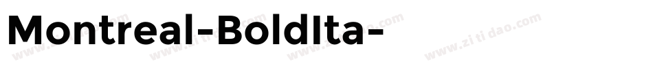 Montreal-BoldIta字体转换