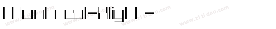 Montreal-Xlight字体转换