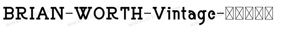 BRIAN-WORTH-Vintage字体转换