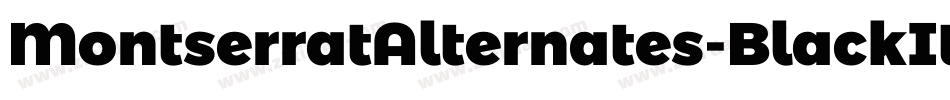 MontserratAlternates-BlackItalic字体转换