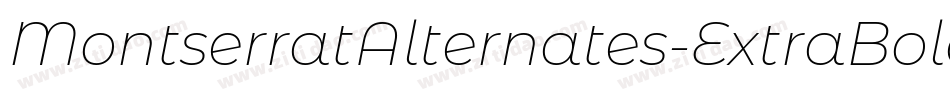 MontserratAlternates-ExtraBoldItalic字体转换