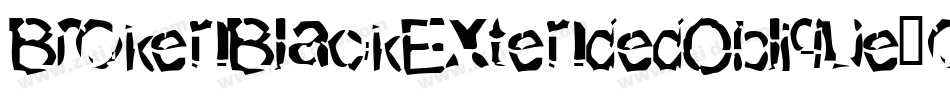 BrokenBlackExtendedOblique-oGm0字体转换