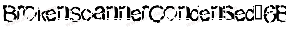 BrokenScannerCondensed-6BVD字体转换