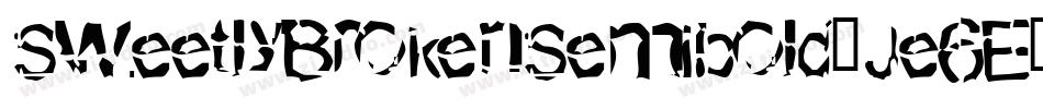 SweetlyBrokenSemibold-Je6E字体转换