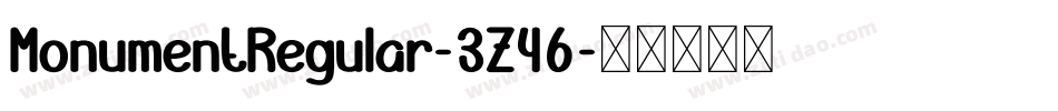 MonumentRegular-3Z46字体转换