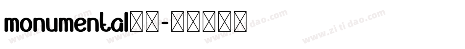 monumental字体字体转换