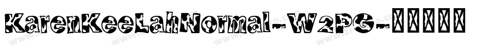 KarenKeeLahNormal-W2PG字体转换