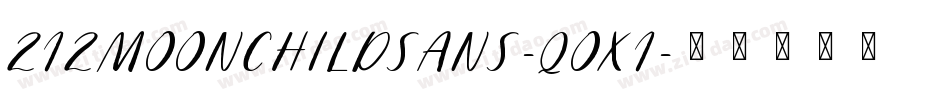 212MoonChildSans-qOx1字体转换