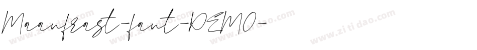 Moonfrost-font-DEMO字体转换
