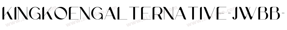 KingkoengAlternative-JwBB字体转换